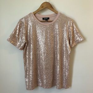 DKNY Pink Sequin Tee